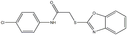 2-(1,3-benzoxazol-2-ylsulfanyl)-N-(4-chlorophenyl)acetamide Struktur