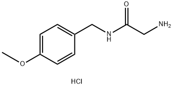 2-amino-N-[(4-methoxyphenyl)methyl]acetamide hydrochloride Struktur