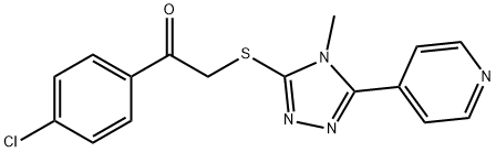 1-(4-chlorophenyl)-2-[(4-methyl-5-pyridin-4-yl-1,2,4-triazol-3-yl)sulfanyl]ethanone|1-(4-氯苯基)-2-((4-甲基-5-(吡啶-4-基)-4H-1,2,4-三唑-3-基)硫基)乙酮