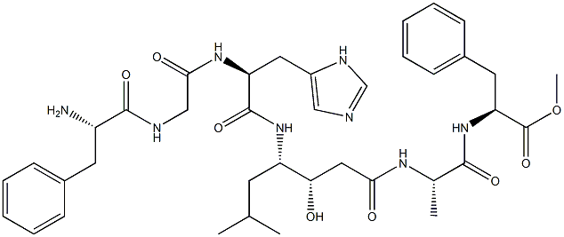 phenylalanyl-glycyl-histidyl-statyl-alanyl-phenylalanine methyl ester Struktur