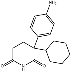 (+/-)-3-(4-氨基苯基)-3-环己基哌啶-2,6-二酮, 115883-22-2, 结构式
