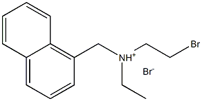 N-(2-ブロモエチル)-N-エチル-2-ナフタレンメタンアミン·臭化水素酸塩 化学構造式