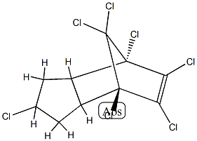 2β,4,5,6,7,8,8-Heptachloro-4β,7β-methano-3a,4,7,7a-tetrahydroindane Struktur