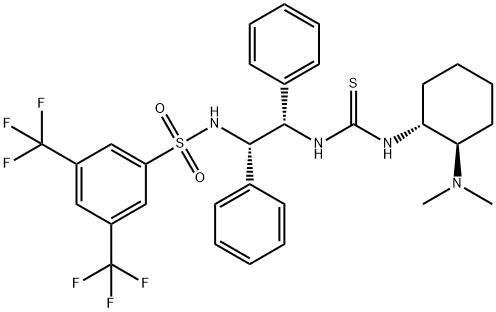 N-[(1S,2S)-2-[[[[(1R,2R)-2-(diMethylaMino)cyclohexyl]aMino]thioxoMethyl]aMino]-1,2-diphenylet|N-[(1S,2S)-2-[[[[(1S,2S)-2-(二甲基氨基)环己基]氨基]硫甲基]氨基]-1,2-二苯基乙基]-3,5-双三氟甲基苯磺酰胺