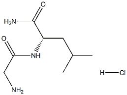 (S)-2-(2-氨基乙酰胺基)-4-甲基戊酰胺盐酸盐, 15855-88-6, 结构式