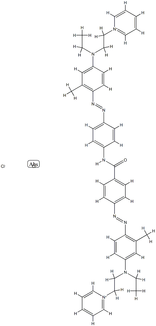 Pyridinium, 1-2-ethyl4-4-4-4-ethyl(2-pyridinioethyl)amino-2-methylphenylazobenzoylaminophenylazo-3-methylphenylaminoethyl-, dichloride Structure