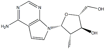 7-(2-脱氧-2-氟-BETA-D-阿拉伯呋喃糖基)-7H-吡咯并[2,3-D]嘧啶-4-胺, 169516-61-4, 结构式