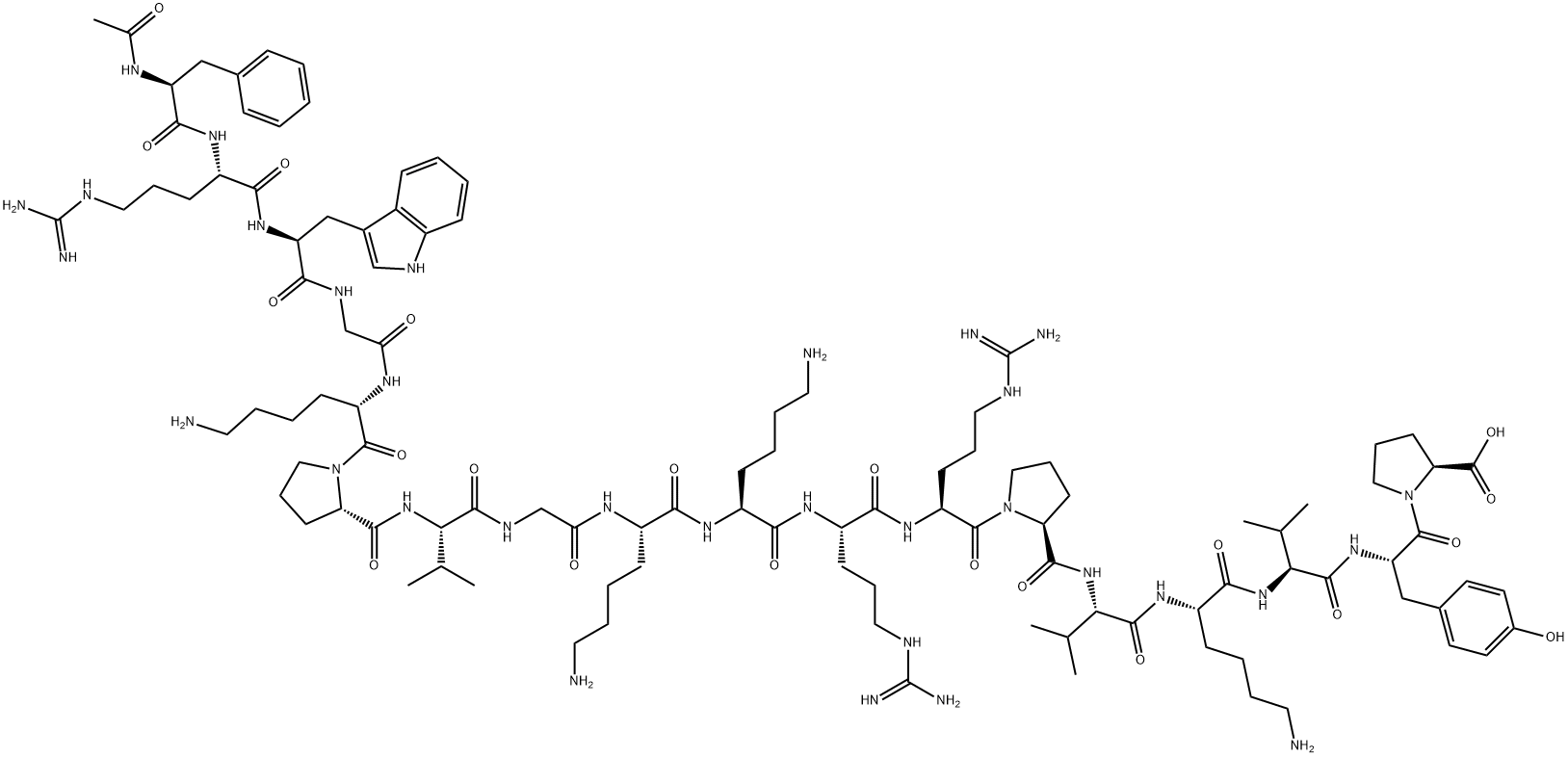 ACETYL-ACTH (7-24) (HUMAN, BOVINE, RAT), 1815618-01-9, 结构式