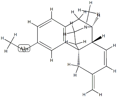 (-)-7,8-Didehydro-3-methoxy-17-methyl-6-methylenemorphinan Structure