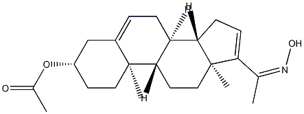 Pregna-5,16-dien-20-one, 3-(acetyloxy)-, 20-oxime, (3β,20Z)- Structure