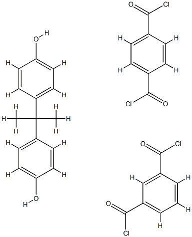 1,3-Benzenedicarbonyl dichloride, polymer with 1,4-benzenedicarbonyl dichloride and 4,4'-(1-methylethylidene)bis[phenol] Structure