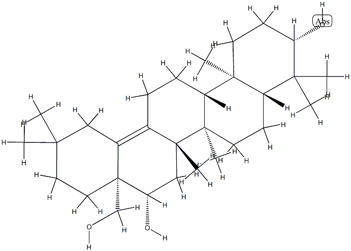 Olean-13(18)-ene-3β,16β,28-triol Struktur
