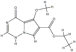 ethyl 4-hydroxy-5-methoxypyrrolo[1,2-f][1,2,4]triazine-6-carboxylate Structure