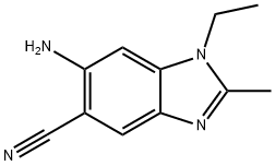 5-Benzimidazolecarbonitrile,6-amino-1-ethyl-2-methyl-(7CI,8CI) Struktur