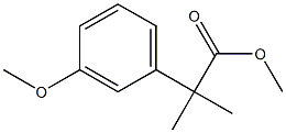 2-(3-メトキシフェニル)-2-メチルプロパン酸メチル 化学構造式