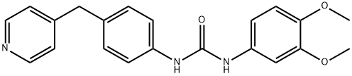 N-(3,4-dimethoxyphenyl)-N'-[4-(4-pyridinylmethyl)phenyl]urea Struktur