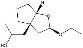 3aH-Cyclopenta[b]furan-3a-ethanol,2-ethoxyhexahydro-alpha-methyl-,(2R,3aR,6aS)-rel-(9CI) Structure