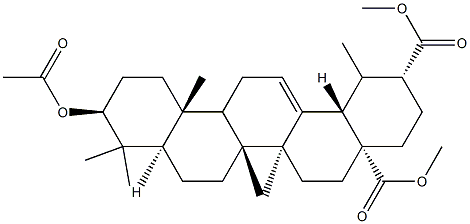 3β-Acetyloxyolean-12-ene-28,29-dioic acid dimethyl ester Struktur