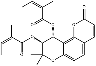 (9R)-2-オキソ-8,8-ジメチル-9,10-ジヒドロ-2H,8H-ベンゾ[1,2-b:3,4-b']ジピラン-9α,10α-ジオール9,10-ビス[(Z)-2-メチル-2-ブテノアート]