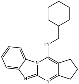 1H-Cyclopenta[4,5]pyrimido[1,2-a]benzimidazol-11-amine,N-(cyclohexylmethyl)-2,3-dihydro-(9CI) Struktur