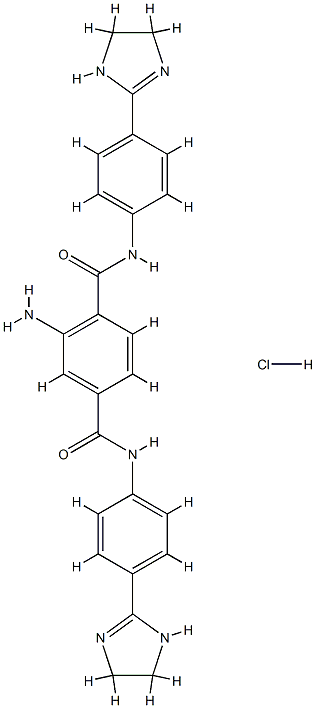 1,4-Benzenedicarboxamide,2-amino-N1,N4-bis[4-(4,5-dihydro-1H-imidazol-2-yl)phenyl]-, hydrochloride (1:2)|