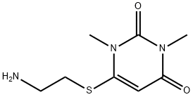 2,4(1H,3H)-Pyrimidinedione,6-[(2-aminoethyl)thio]-1,3-dimethyl-(9CI) Structure