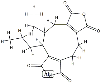 10-エチル-5,9,10,11-テトラヒドロ-9-プロピル-1H-シクロノナ[1,2-c:5,6-c']ジフラン-1,3,6,8(4H)-テトラオン 化学構造式