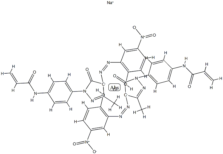 sodium bis[N-[4-[4,5-dihydro-4-[(2-hydroxy-5-nitrophenyl)azo]-3-methyl-5-oxo-1H-pyrazol-1-yl]phenyl]acrylamidato(2-)]chromate(1-) Structure