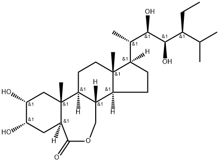 (22R,23R)-2A,3A,22,23-TETRAHYDROXY-24-ETHYL-BETA-HOMO-7-OXA-5A-CHOLESTAN-6-ONE Struktur