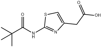 2-[2-(2,2-二甲基丙酰胺基)-1,3-噻唑-4-基]乙酸, 926230-38-8, 结构式