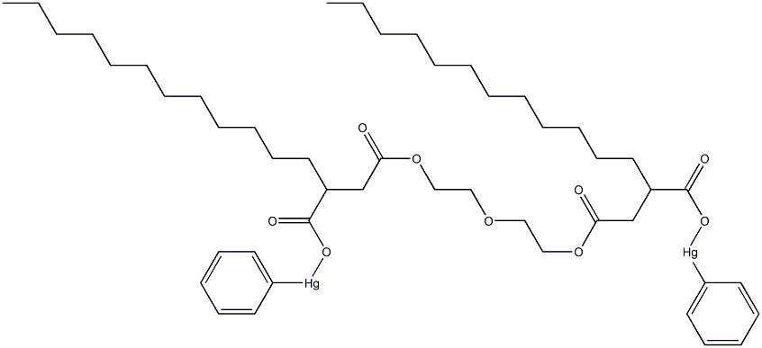[mu-[[4,4'-(oxydiethylene) bis(dodecenylsuccinato)](2-)]]diphenyldimercury Structure