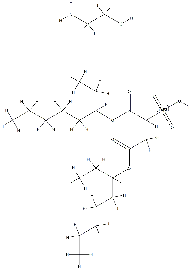 1,4-bis(ethylhexyl) 2-sulphosuccinate, compound with 2-aminoethanol (1:1) Structure