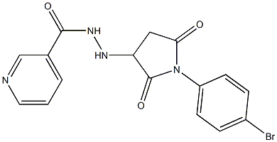 N'-[1-(4-bromophenyl)-2,5-dioxopyrrolidin-3-yl]pyridine-3-carbohydrazide Struktur