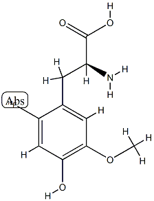 3-O-methyl-6-fluoro-dopa Structure