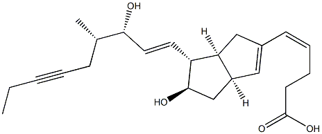 4,5,18,18,19,19-Hexadehydro-16,20-dimethyl-delta 6(9a)-9(O)-methano-pr ostaglandin I1|化合物 KP 10614