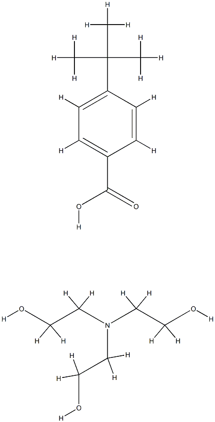 p-tert-butylbenzoic acid, compound with 2,2',2''-nitrilotriethanol (1:1) Structure