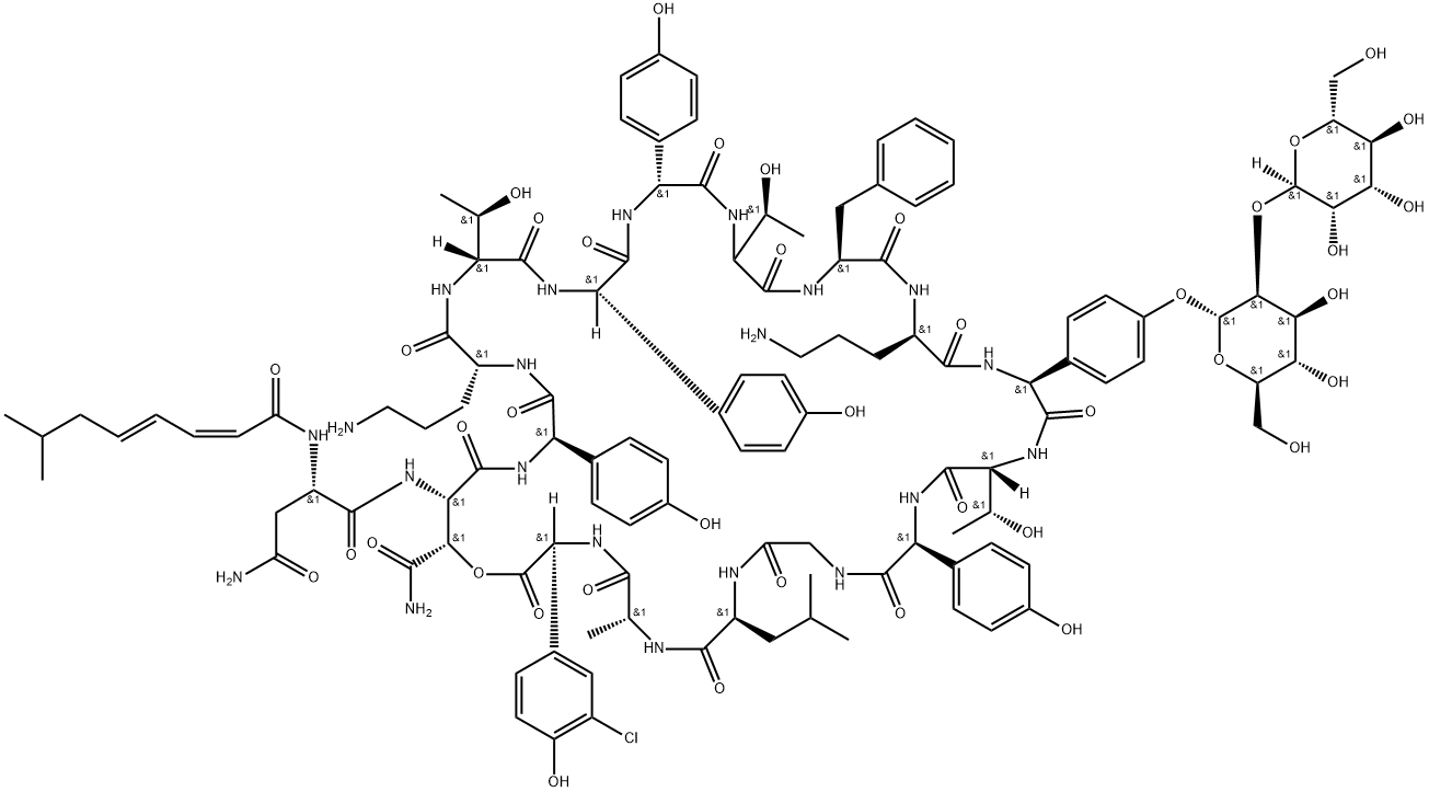Ramoplanin A2 (main component) Struktur