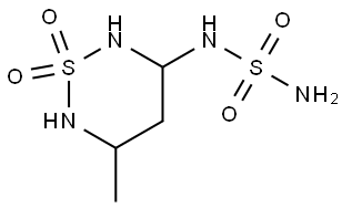 N-(5-Methyl-1,1-dioxo-1lambda~6~,2,6-thiadiazinan-3-yl)sulfuric diamide Struktur