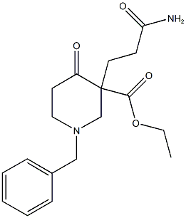 ETHYL 3-(3-AMINO-3-OXOPROPYL)-1-BENZYL-4-OXOPIPERIDINE-3-CARBOXYLATE Struktur