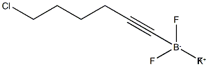 Potassium 6-chlorohex-1-ynyltrifluoroborate Structure