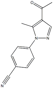 4-(4-acetyl-5-methyl-1H-pyrazol-1-yl)benzonitrile Struktur