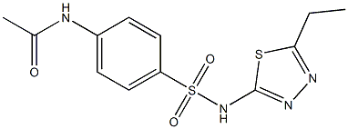 N-(4-{[(5-ethyl-1,3,4-thiadiazol-2-yl)amino]sulfonyl}phenyl)acetamide Structure