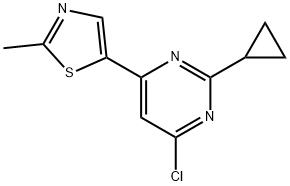 4-Chloro-6-(2-methyl-5-thiazolyl)-2-cyclopropylpyrimidine Struktur