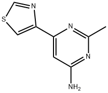 4-Amino-2-methyl-6-(4-thiazolyl)pyrimidine Struktur