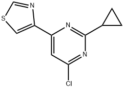 4-Chloro-6-(4-thiazolyl)-2-cyclopropylpyrimidine Struktur