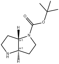 tert-butyl (3aS,6aR)-2,3,3a,5,6,6a-hexahydro-1H-pyrrolo[3,2-b]pyrrole-4-carboxylate Struktur