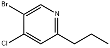 3-Bromo-4-chloro-6-(n-propyl)pyridine Structure