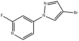 4-Bromo-1-(2-fluoro-4-pyridyl)pyrazole Struktur