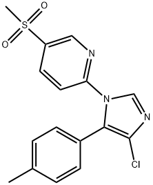 Pyridine, 2-[4-chloro-5-(4-methylphenyl)-1H-imidazol-1-yl]-5-(methylsulfonyl)-|Pyridine, 2-[4-chloro-5-(4-methylphenyl)-1H-imidazol-1-yl]-5-(methylsulfonyl)-
