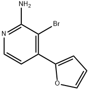 2-Amino-3-bromo-4-(2-furyl)pyridine Struktur